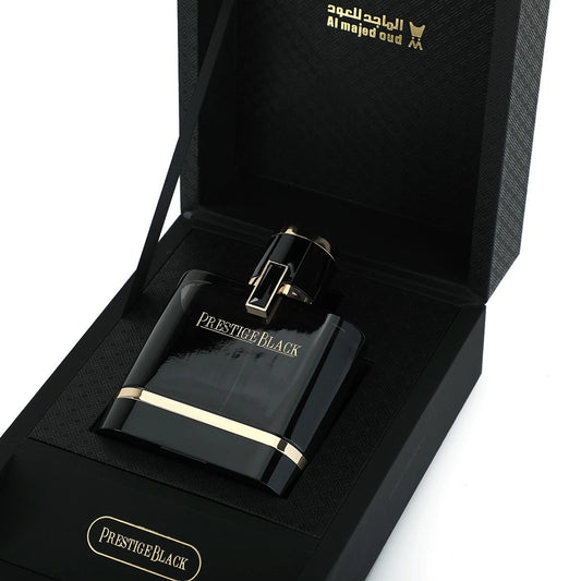 Prestige Black by Al Majed Oud – Long-Lasting Unisex Oud Perfume EDP 100ml